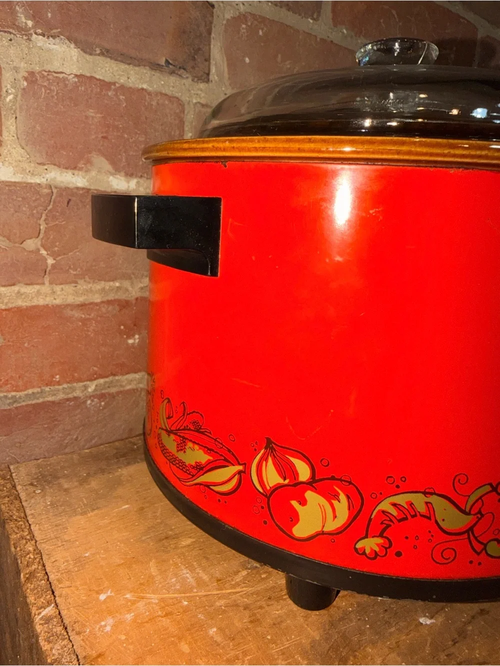 Crock-Pot Red Slow Cooker Vintage Spice Design 70s Kitchenware Rival